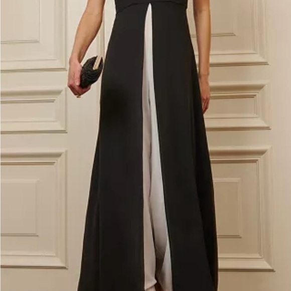 Adrianna Papell Colorblocked Overlay Jumpsuit - Picture 6 of 13